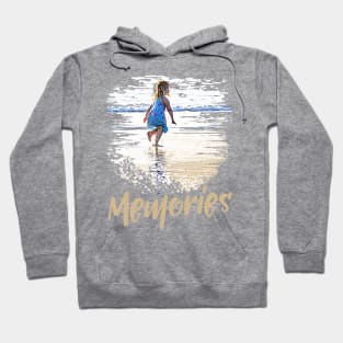 Memories - Little girl playing on the beach Hoodie